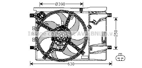 AVA QUALITY COOLING Tuuletin, moottorin jäähdytys OL7539